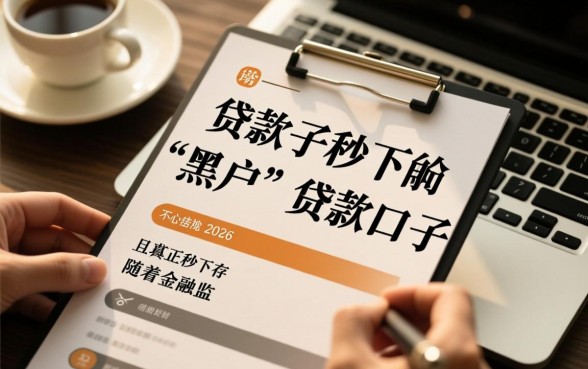 黑户贷款口子秒下的有吗2026