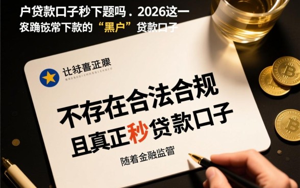 黑户贷款口子秒下的有吗2026