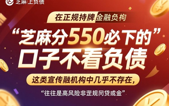 芝麻分550必下的口子不看负债是真的吗