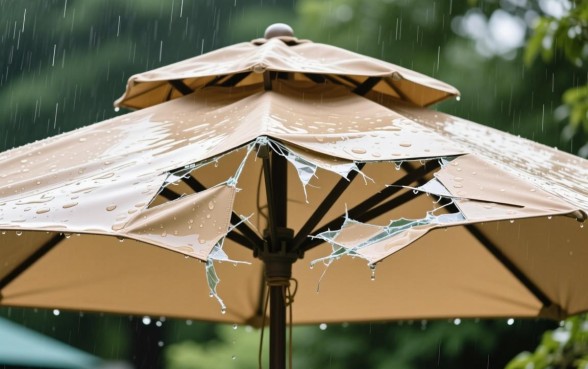 折叠户外遮阳伞烂了口子怎么修复