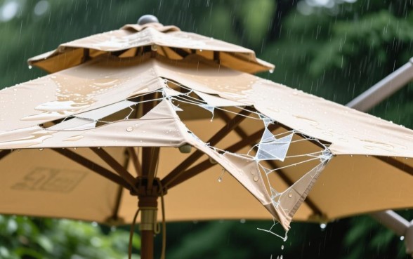 折叠户外遮阳伞烂了口子怎么修复