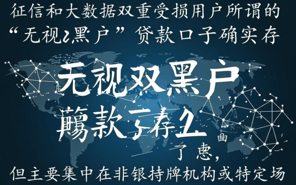 十款无视双黑户的贷款口子这里有