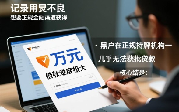 那里借一万的黑户口子能贷多少钱