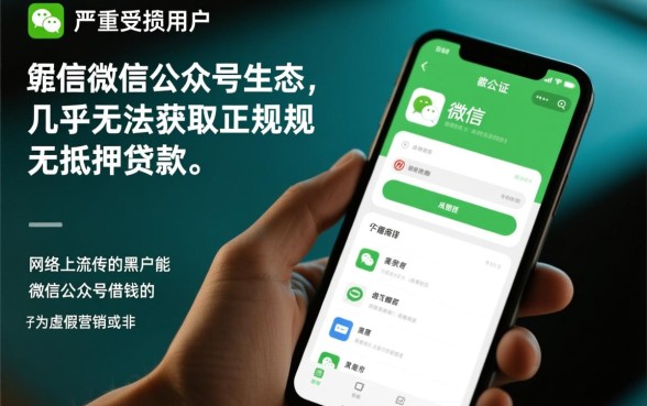 黑户能用微信公众号借钱的口子吗