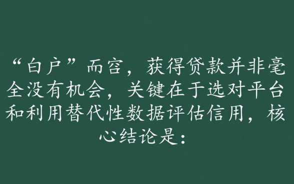 小额贷款白户也能下款的有哪些