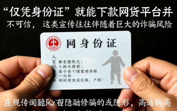 凭身份证下款的网贷可信不可靠