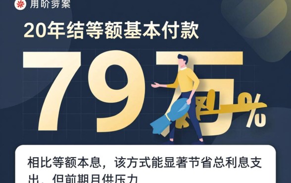 贷款79万20年等额本金月供多少