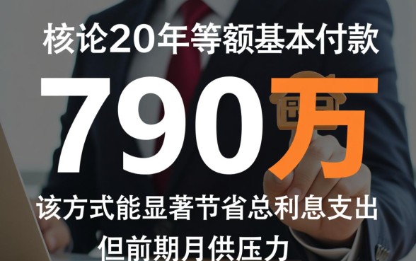 贷款79万20年等额本金月供多少