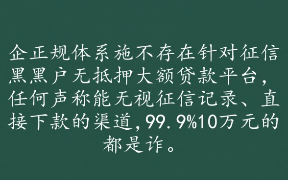 黑户贷款十万有平台了吗怎么办
