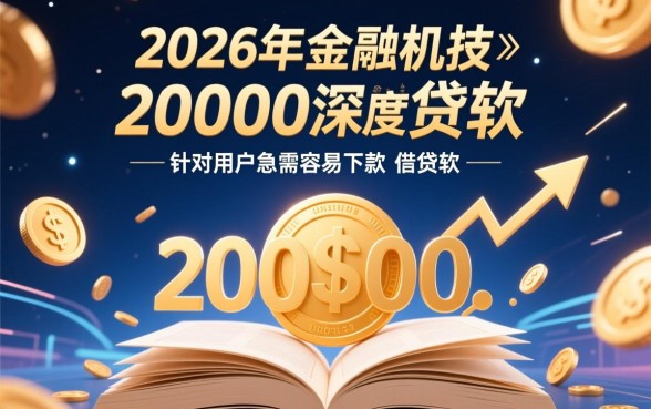 容易下款20000的借贷软件有哪些