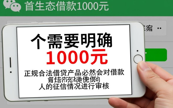 微信怎么借一千不看征信的贷款