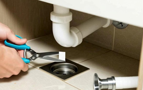 能在地漏的下水管剪一个口子吗