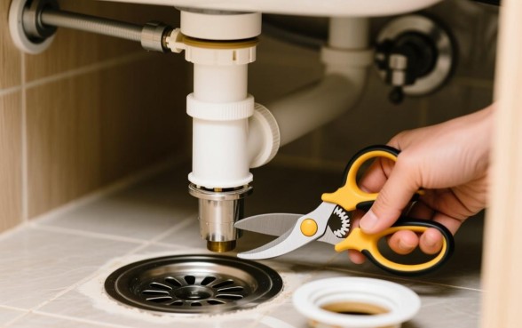 能在地漏的下水管剪一个口子吗