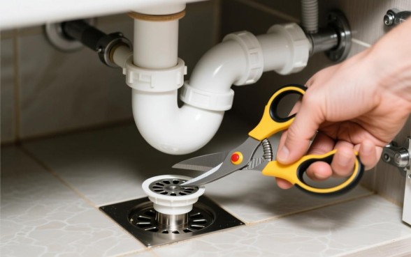 能在地漏的下水管剪一个口子吗