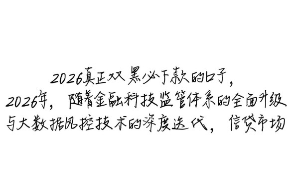 2026真正双黑必下款的口子