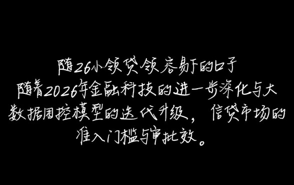 2026小额贷款容易下的口子有哪些