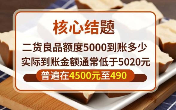 二货良品额度5000到账多少