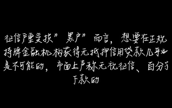 现在还有什么口子黑户能下款的