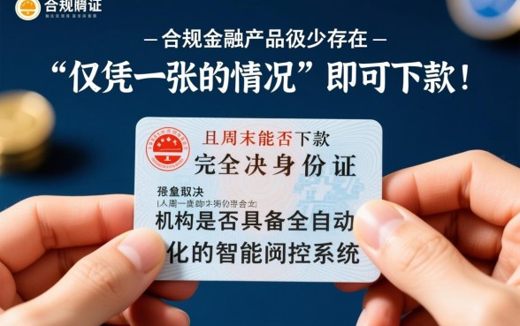 周末能下款的只要身份证的口子有哪些