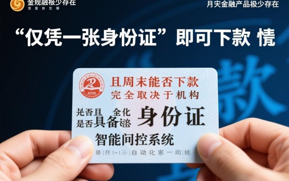 周末能下款的只要身份证的口子有哪些