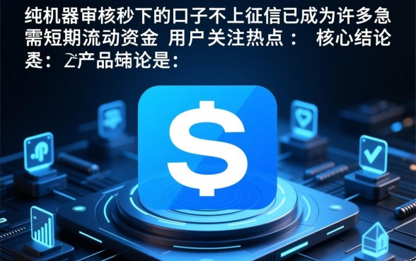 纯机器审核秒下的口子不上征信