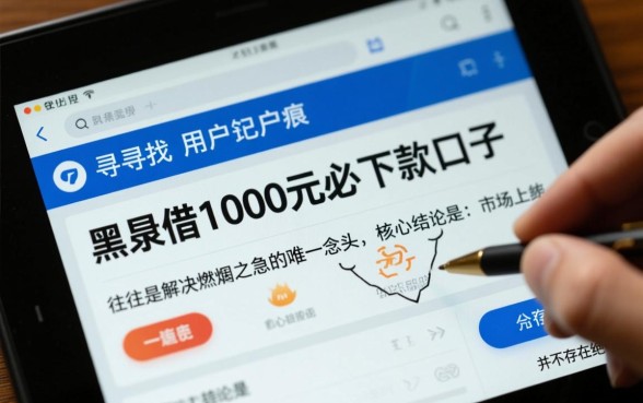 黑户借1000元必下款口子有哪些
