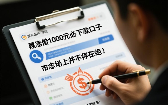 黑户借1000元必下款口子有哪些