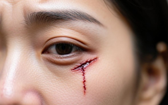 眼皮下面一厘米口子要缝针吗