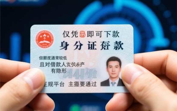 凭身份证秒下款的平台有哪些