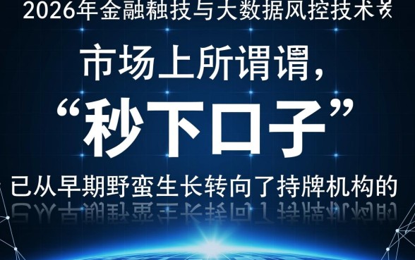 2026年最新秒下款口子有哪些
