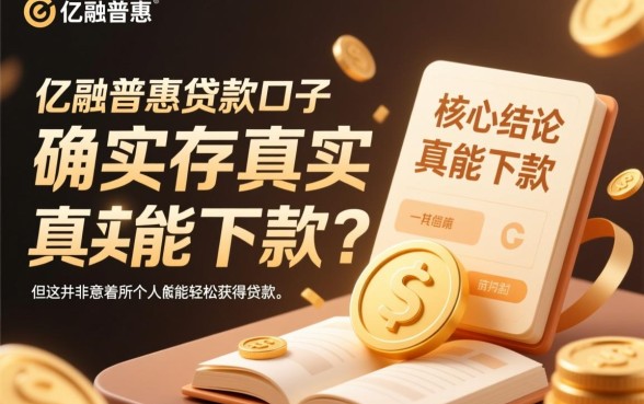 亿融普惠的贷款口子真能下款吗,审核通过率高吗? 亿融普惠的贷款口子真能下款吗