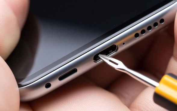 如何清理手机下方的几个小口子