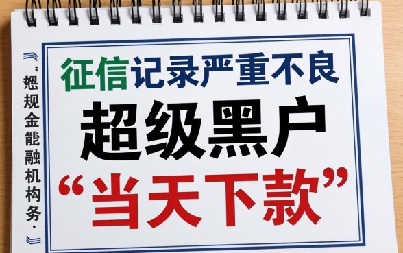 超级黑户当天下款的口子有哪些