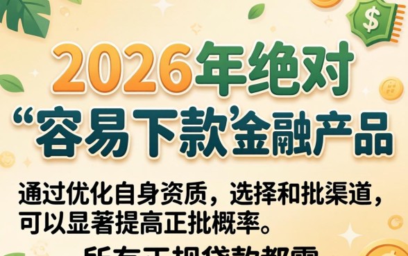 2026年容易下款的口子有哪些