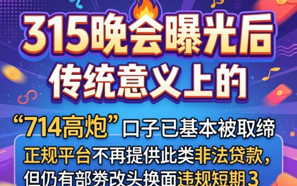 315后714高炮还能下款的口子有哪些