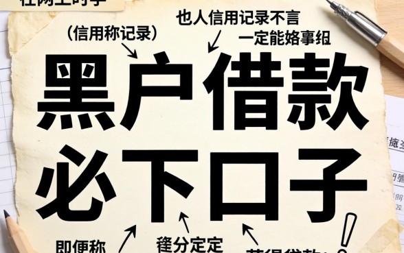 揭秘黑户借款必下口子真相与可靠渠道
