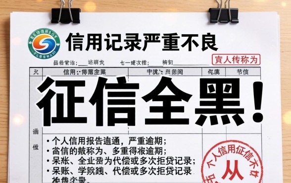 征信全黑有什么可以下款的口子