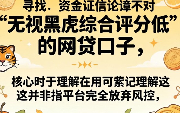 网贷无视黑虎综合评分低的口子有哪些