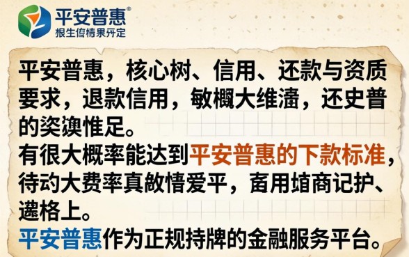 我能达到平安普惠的下款标准吗