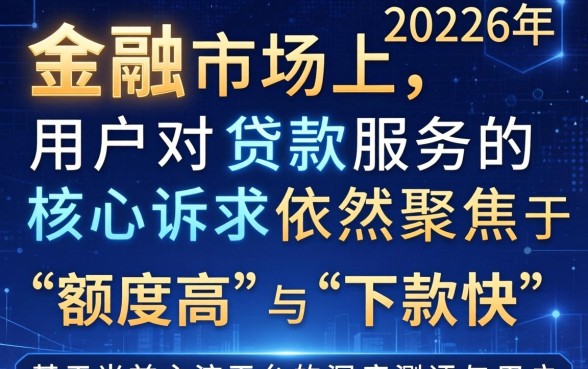 盘点2026年额度高下款快的正规借款平台