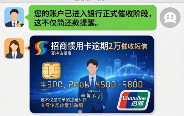 招商信用卡逾期2万催收短信是真的吗