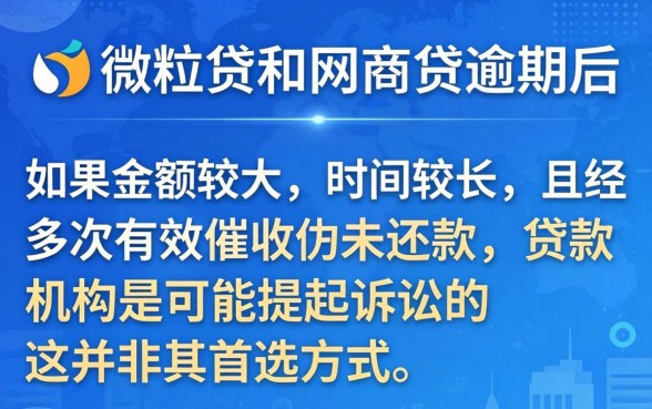 微粒贷和网商贷逾期会起诉吗