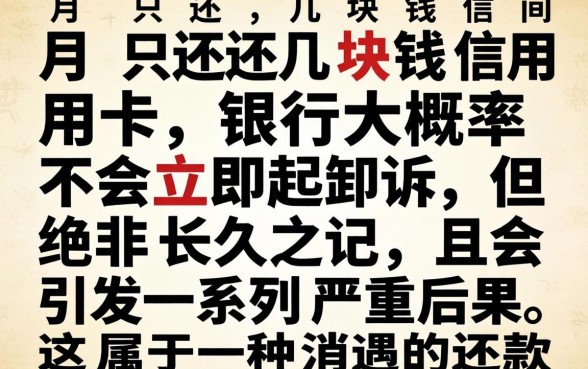 信用卡逾期每月还几十块会被起诉吗