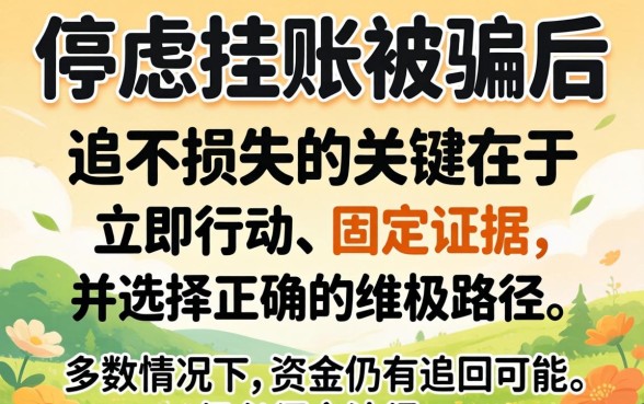 停息挂账被骗了怎么追回来呢