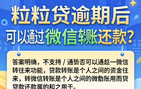 微粒贷逾期后微信转账能用吗
