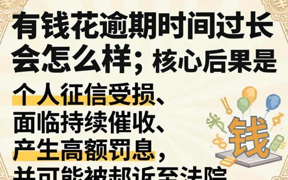 有钱花逾期时间过长会怎么样?有钱花逾期两年了会有什么严重后果 有钱花逾期两年了会有什么严重后果