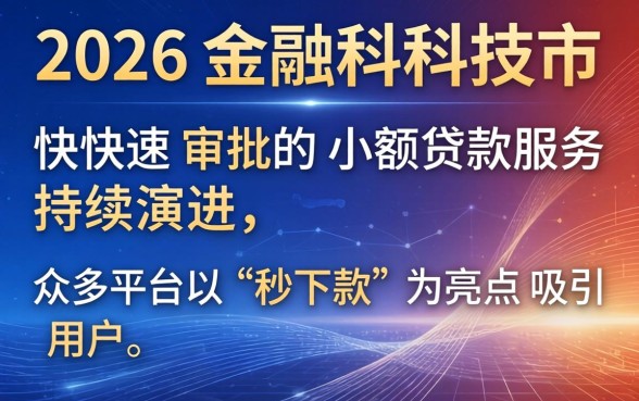 秒下款口子2026年最新推荐