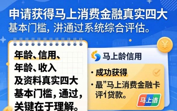 马上消费金融下款条件有哪些
