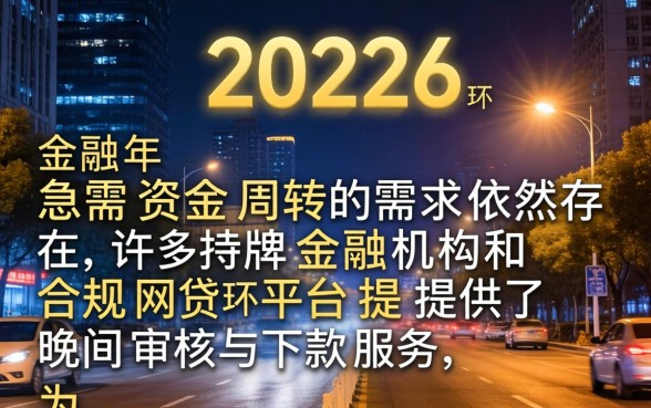 网贷晚上审核放款的口子有哪些