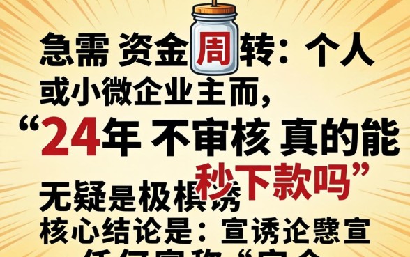 24年不审核真的能秒下款吗?揭秘秒下款真相与避坑指南 24年不审核真的能秒下款吗